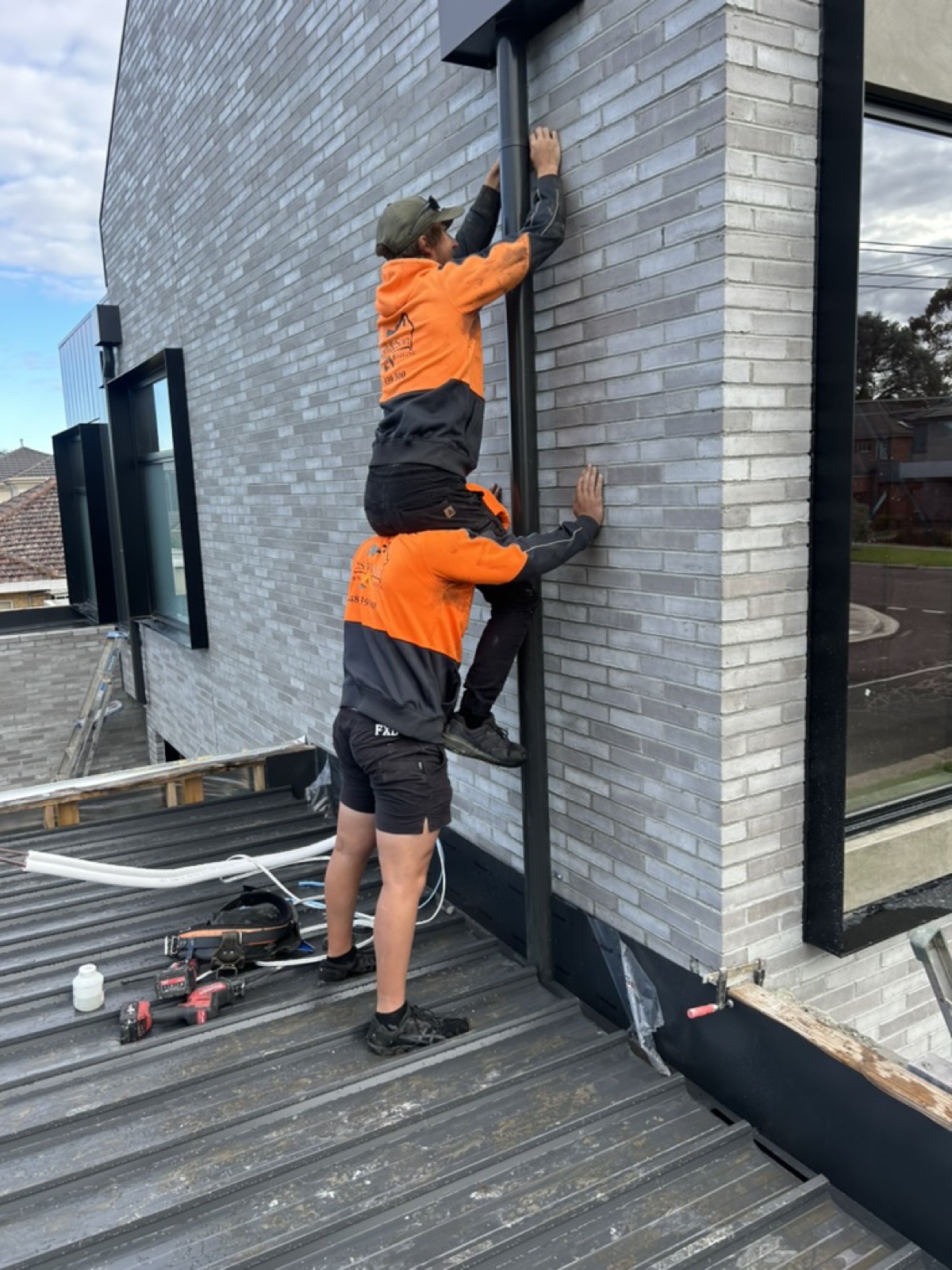 New downpipes — Heasly & Son guttering Melbourne