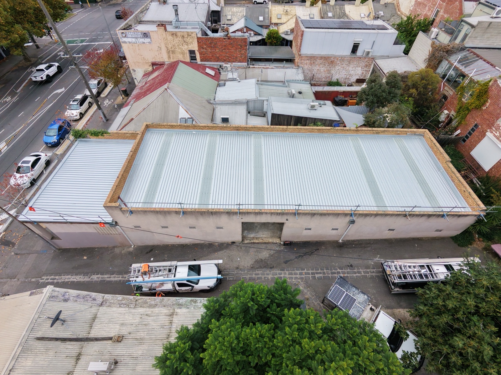 North Melbourne commercial warehouse re-roof by Heasly & Son