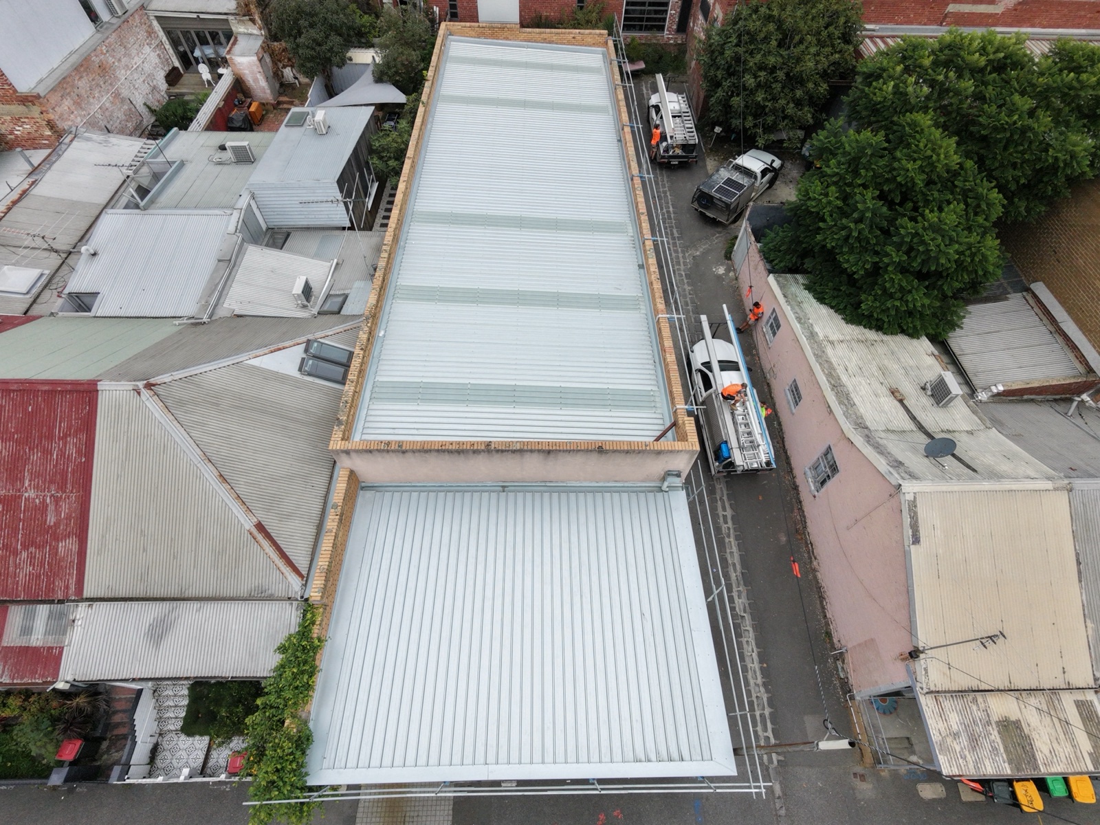 North Melbourne warehouse re-roof — Heasly & Son roof replacement North Melbourne Melbourne